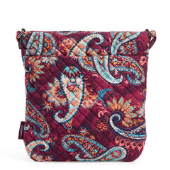 Triple zip hipster bag, backside slip pocket. Shown in Vera's Paisley Jamboree pattern