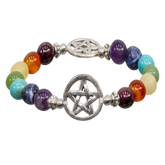Wholesale Chakra and Pentagrams Bracelet