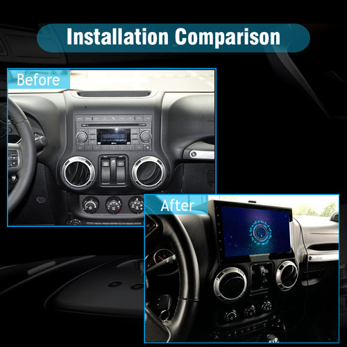 SYGAV Android 10 Car Stereo Radio with CarPlay for Jeep Wrangler JK 20