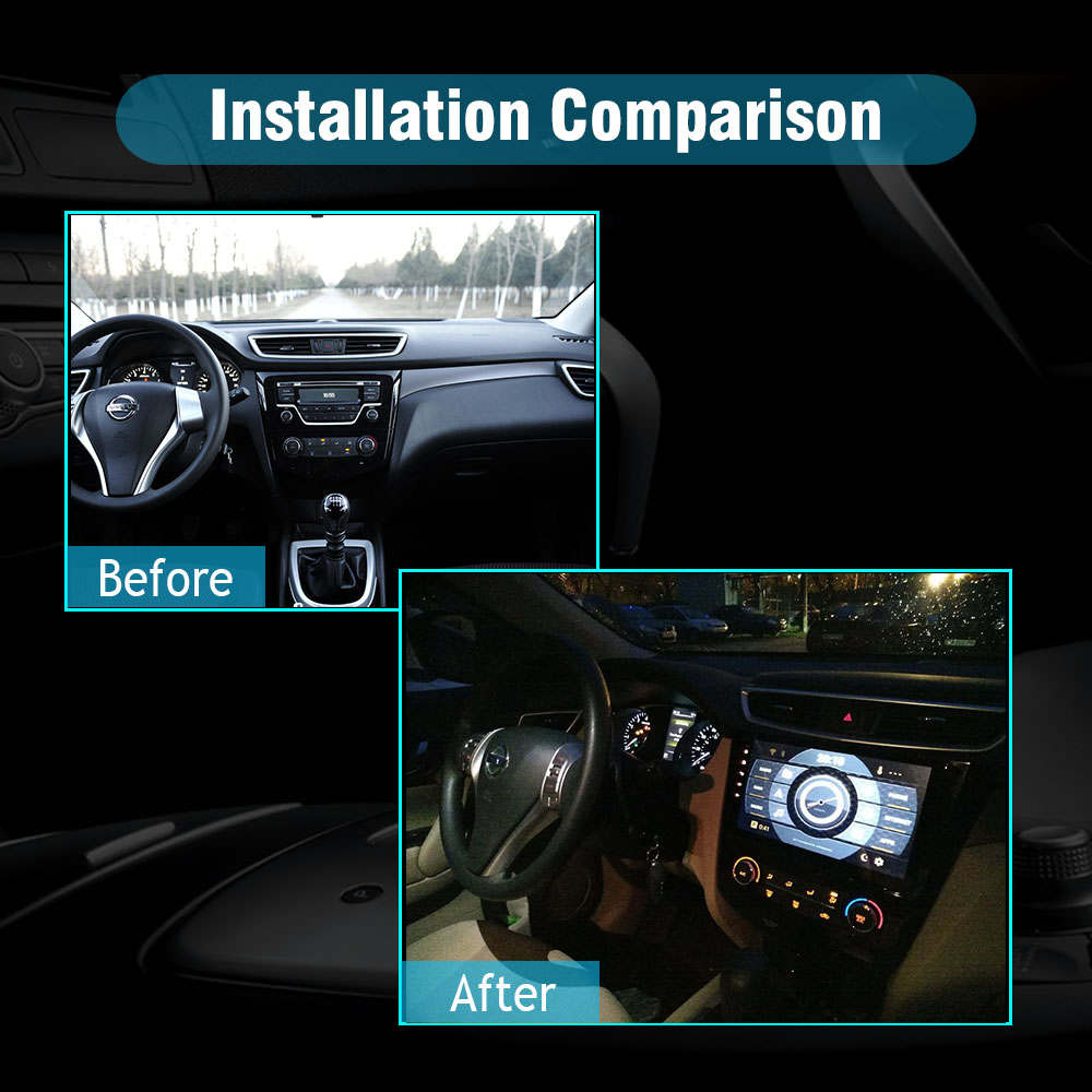 SYGAV Android 9.0 Car Stereo Radio for Nissan Qashqai 2014