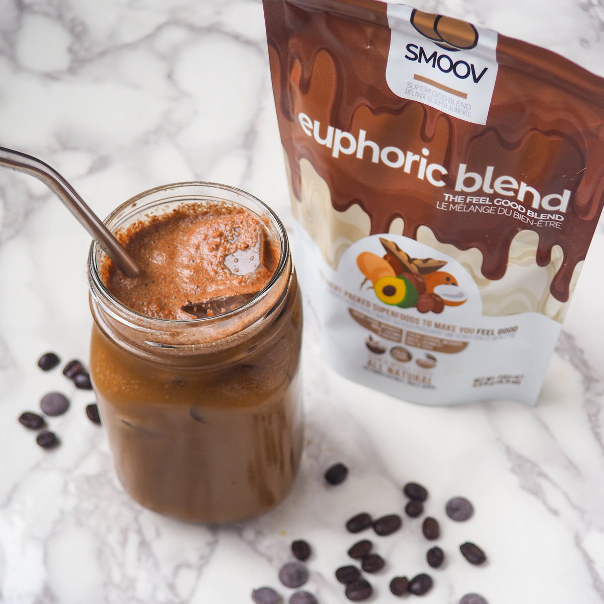 Looking for a pick-me-up? Craving a chocolatey beverage? Why not have smoothie for dessert. Packed with micronutrients and an instant mood-booster. 