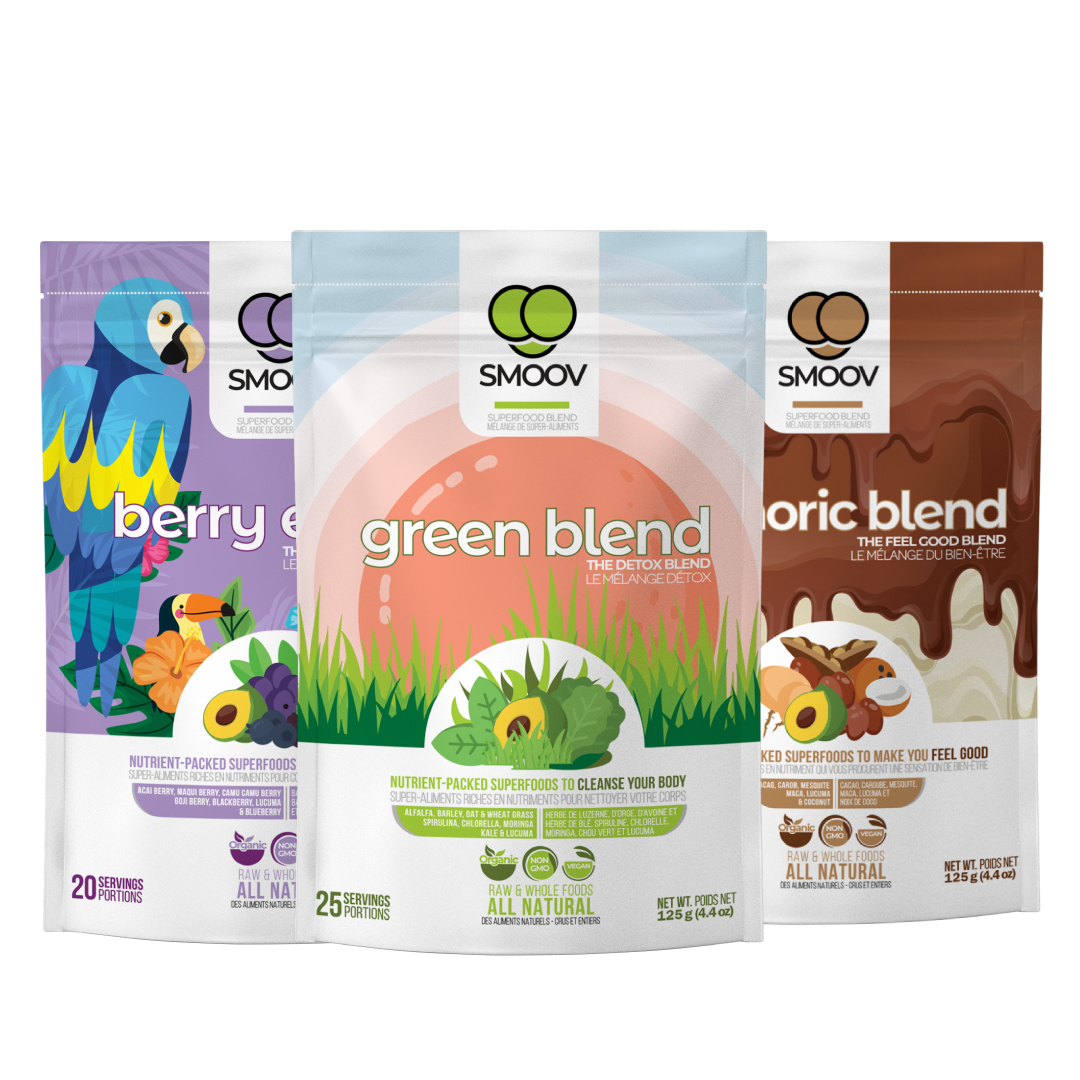 SMOOV Healthy Kids bundle: The easiest way to get kids to eat their fruits & veggies. Raw, whole and convenient superfood powders.