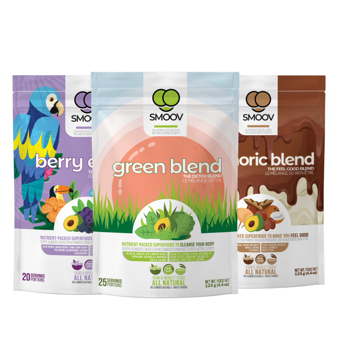 Smoov Healthy Kids Bundle-  Kid-friendly Superfood for Greens, Berries & Healthy Chocolate