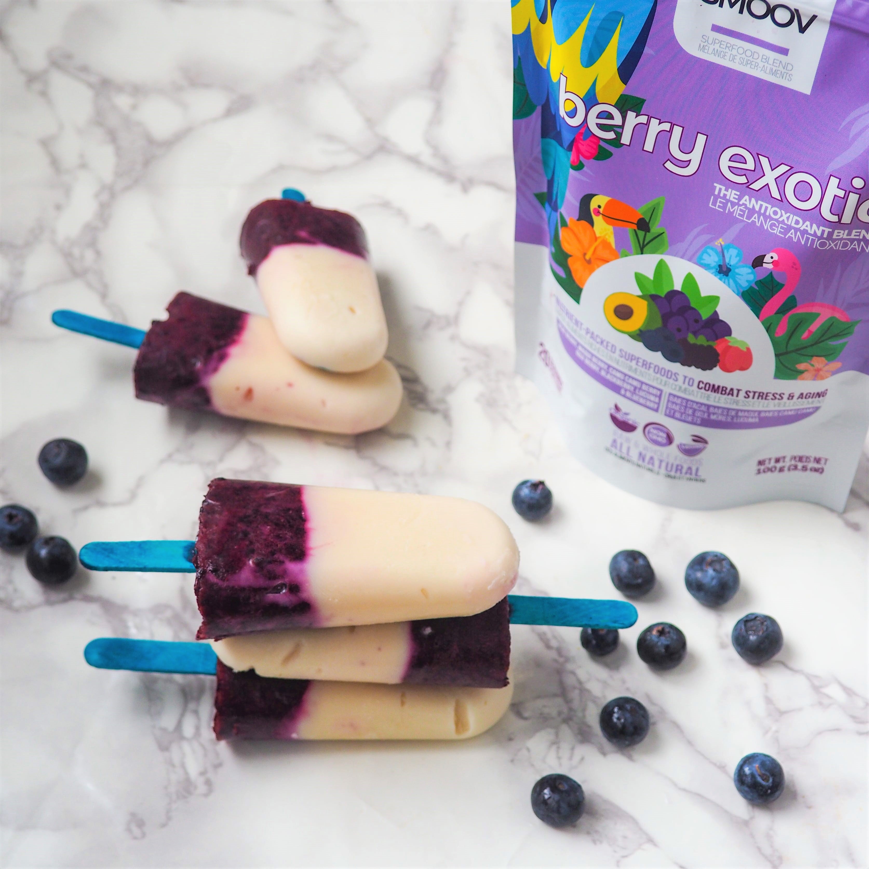 Our berry exotic blend has 8 antioxidant-rich superfoods, 7 of which are some of the world's most nutritious berries. Acai berry, Maqui berry, Red & Black Goji berry, Camu Camu berry, Blueberry, Blackberry & Lucuma.