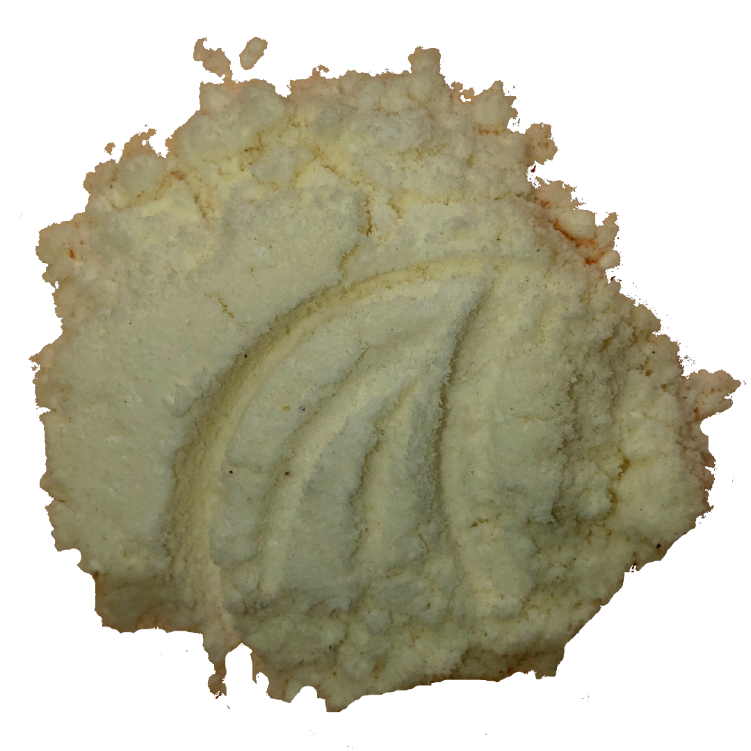 A circle of freshly ground coconut from Smoov Blends.