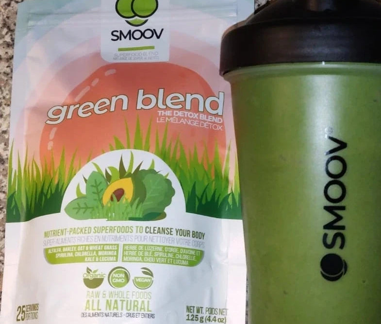 SMOOV green blend - Easiest all-natural way to get your greens and nutrition, 9 green superfoods making it the most complete blends of greens. Organic, Vegan, Plant-based Superfood  Powder Smoothie. Morning boost, detox, fight bloat, weight loss, digestion, immunity, health