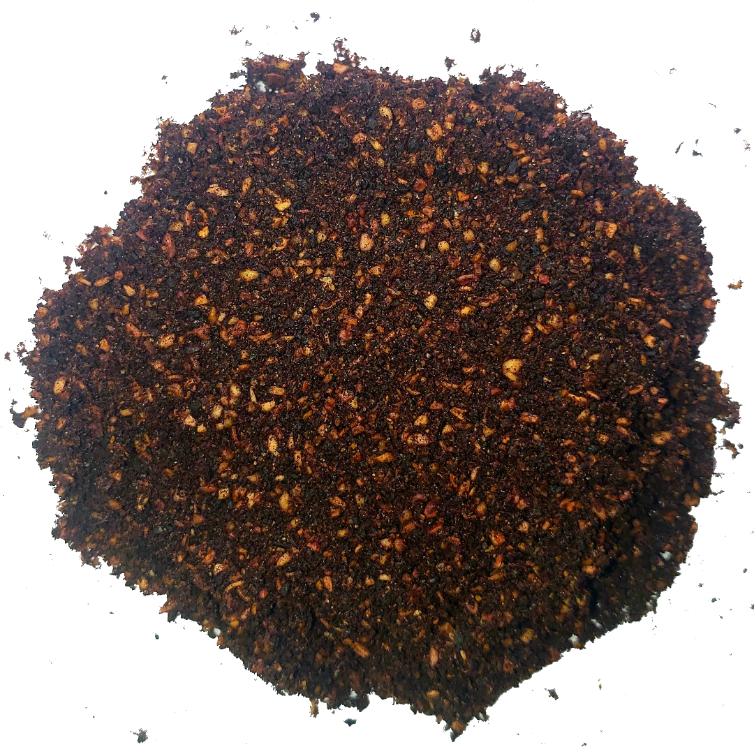 Circle of rich maqui berry powder from Smoov Blends. Made from fresh organic maqui berries.