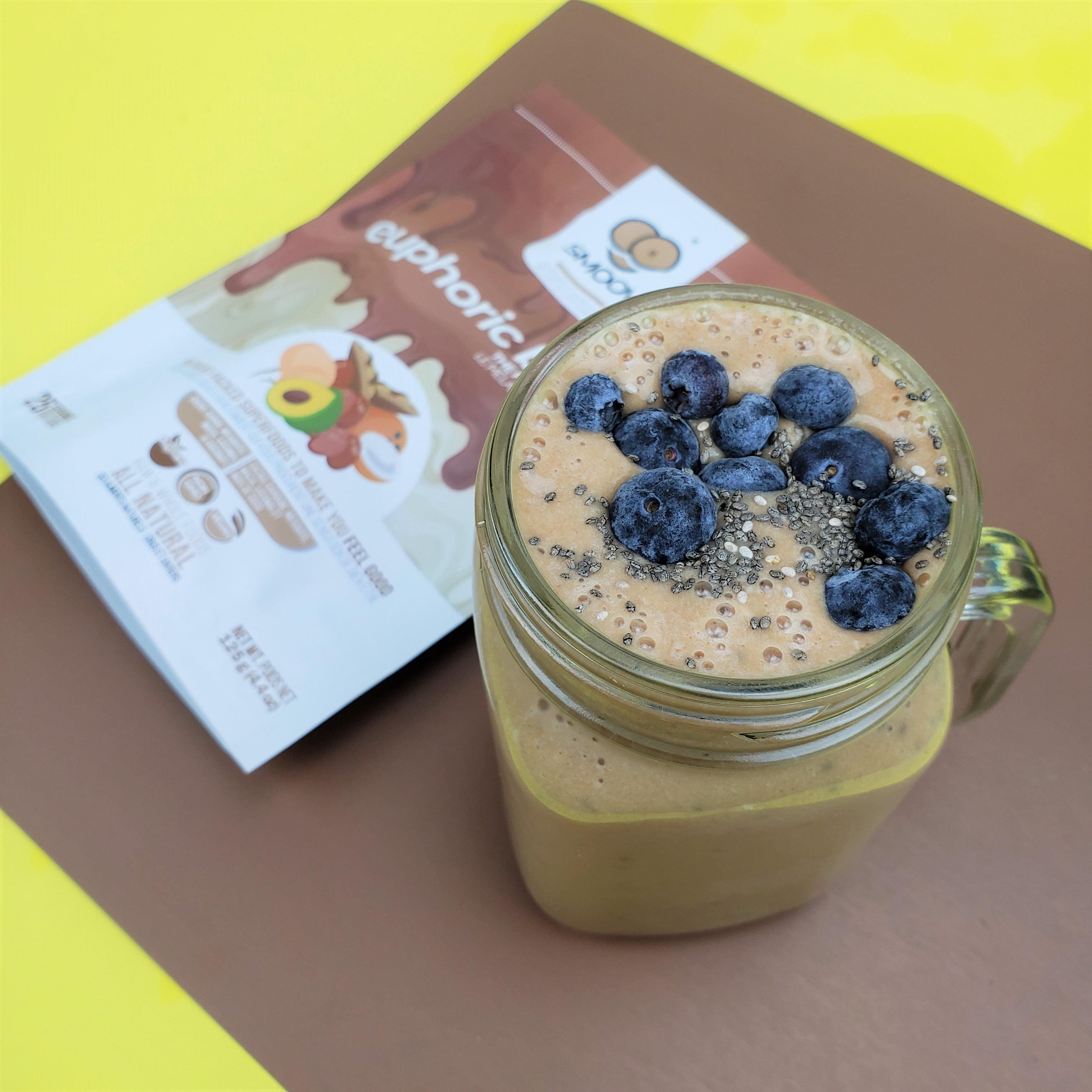 Looking for a pick-me-up? Craving a chocolatey beverage? Why not have smoothie for dessert. Packed with micronutrients and an instant mood-booster. 