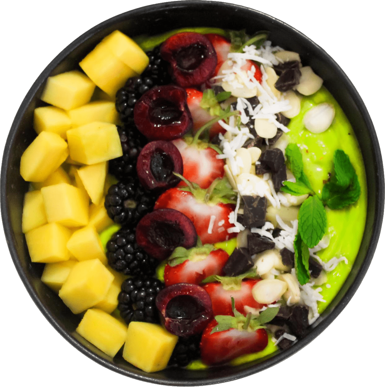 Vibrant Smoothie bowl made using Smoov's green blend