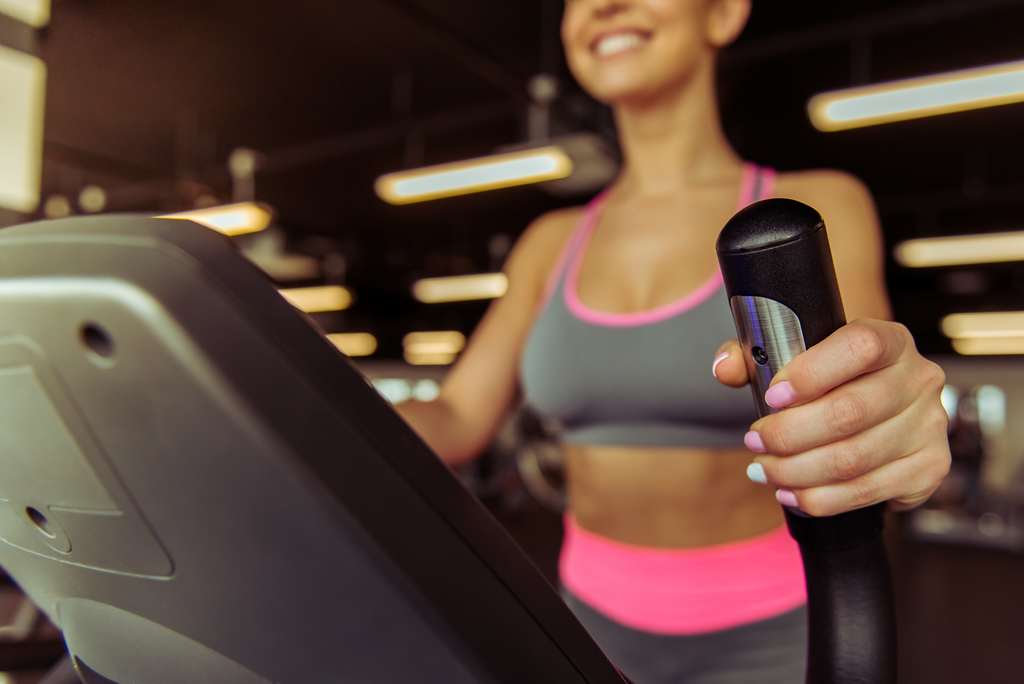 women on an Elliptical Trainer