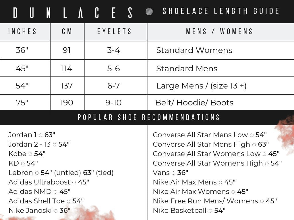 shoelace length for high top converse