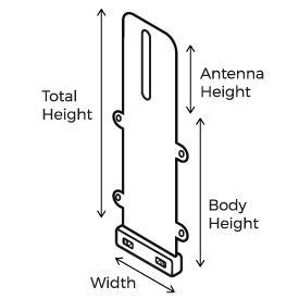 Waterproof VHF Case Case Size Guide