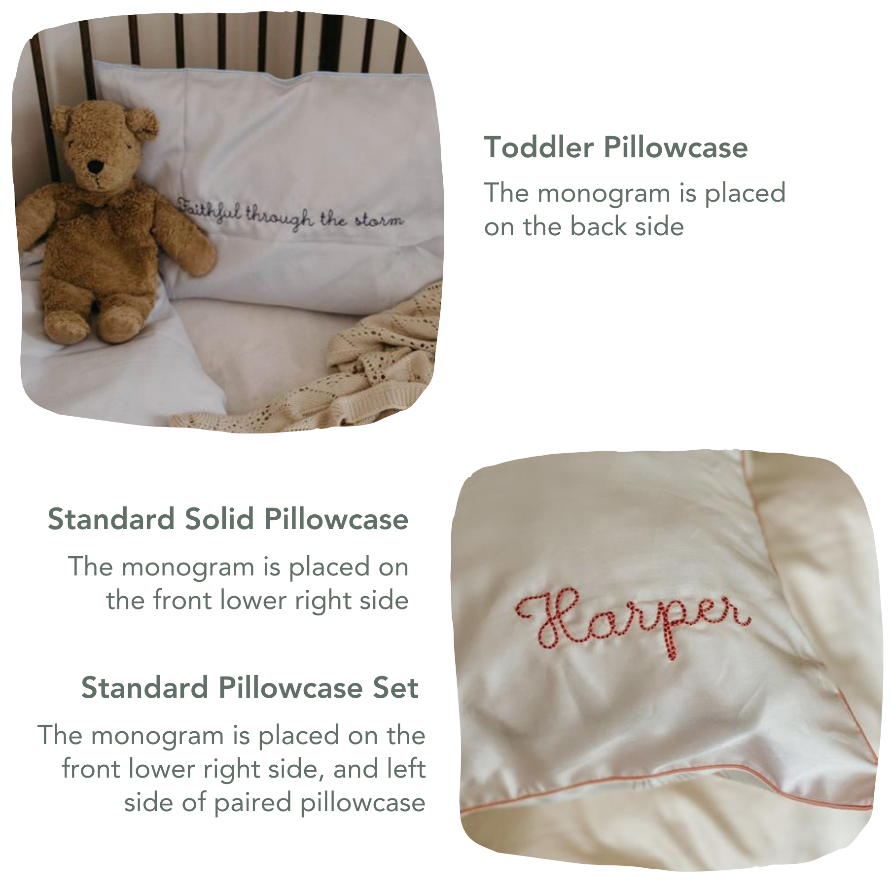Gooselings toddler pillow personalized