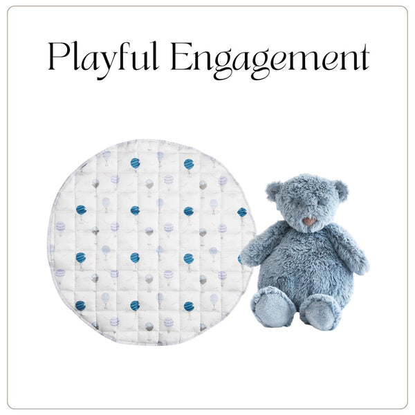 Playmat - Blue Sky and Stars, Noann the Teddy Bear - Blue