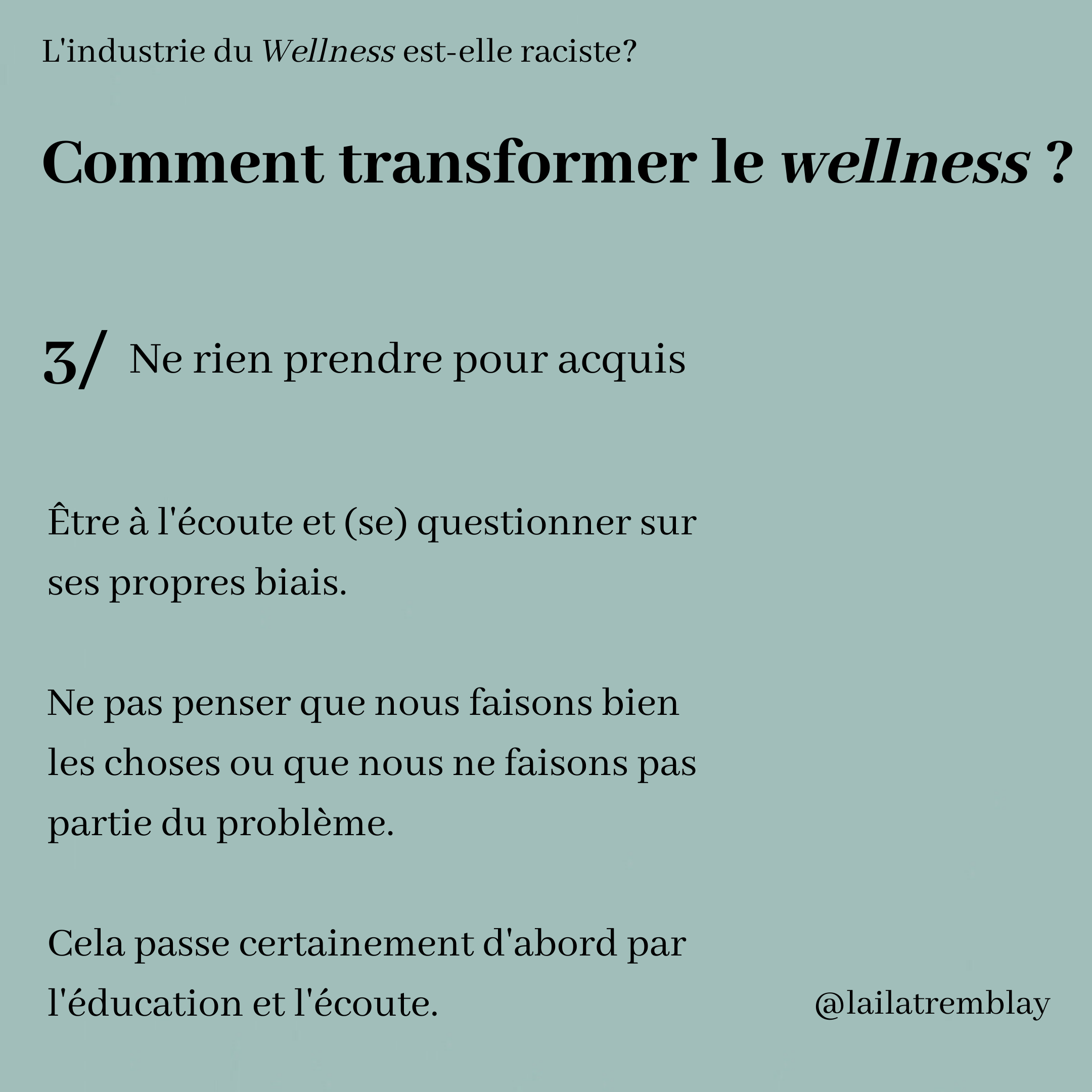 racisme bien-être comment femmes noires blanches inégalité fitness santé blanc woman white self care bien-être privilège laila tremblay Juneteenth Is a Reminder That Freedom Wasn't Just Handed Over par Brianna Holt How to Make this Moment the Turning Point for Real Change par Barack Obama 1619 par Nikole Hannah-Jones How to Be an Antiracist par Brené Brown et Ibram X. Kendi Vers une pratique féministe du yoga de Caroline Jacquet Unblocking White Supremacy and Fragility in the Wellness Industry par Maryam Ajayi Seeing White par John Biewen