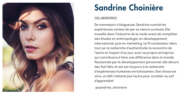 Sandrine Choiniere Bio