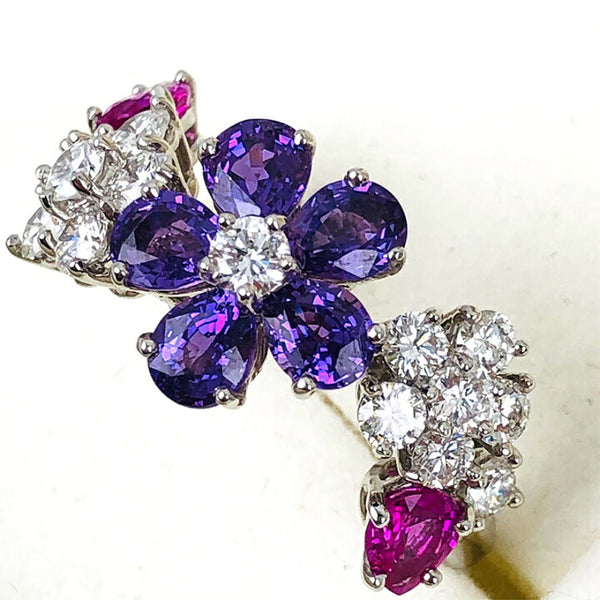 Van Cleef & Arpels Folie de Pres Diamond Sapphire High Jewelry Ring ...