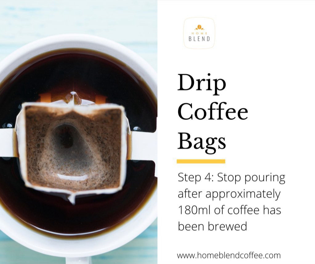 Stop pouring after approximately 180ml of coffee has been brewed