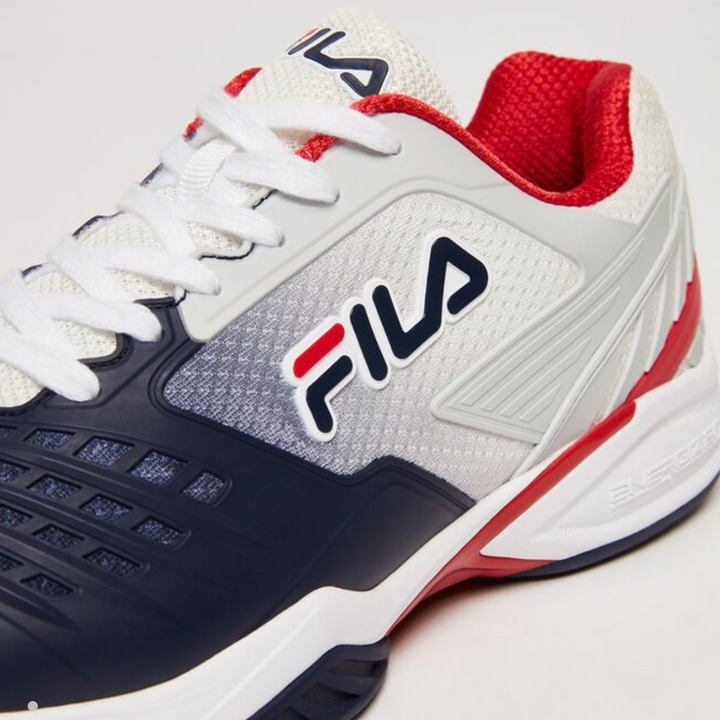 red and blue filas