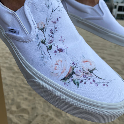 custom floral vans