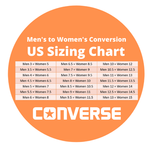 womens converse clothing size chart