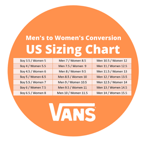 convert women's shoe size to men's vans