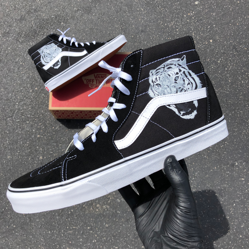 black custom vans