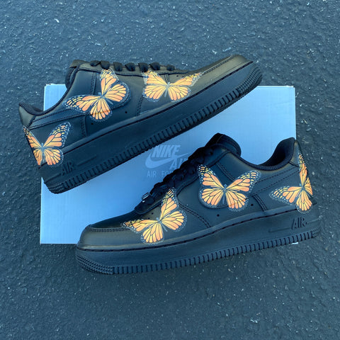 black air forces with butterflies
