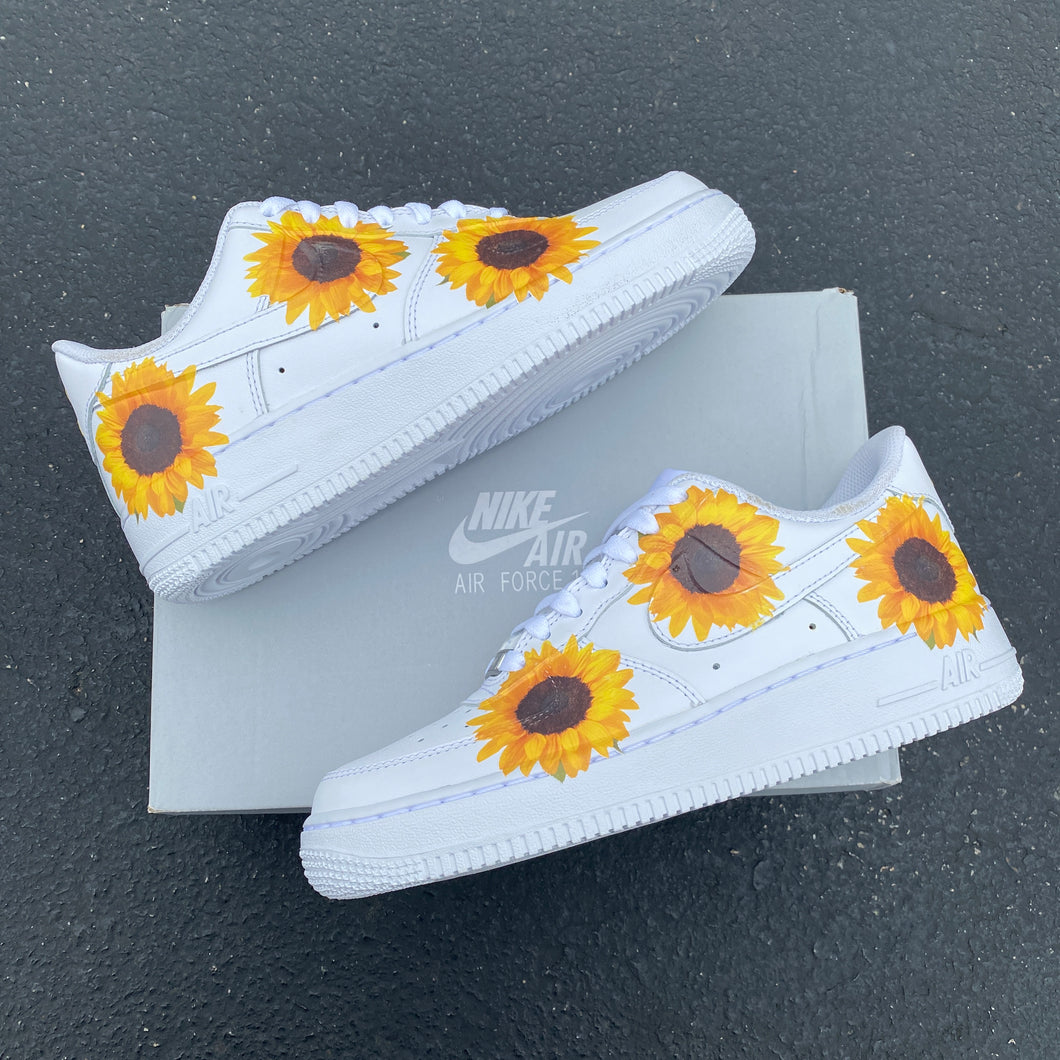 nikes with sunflowers