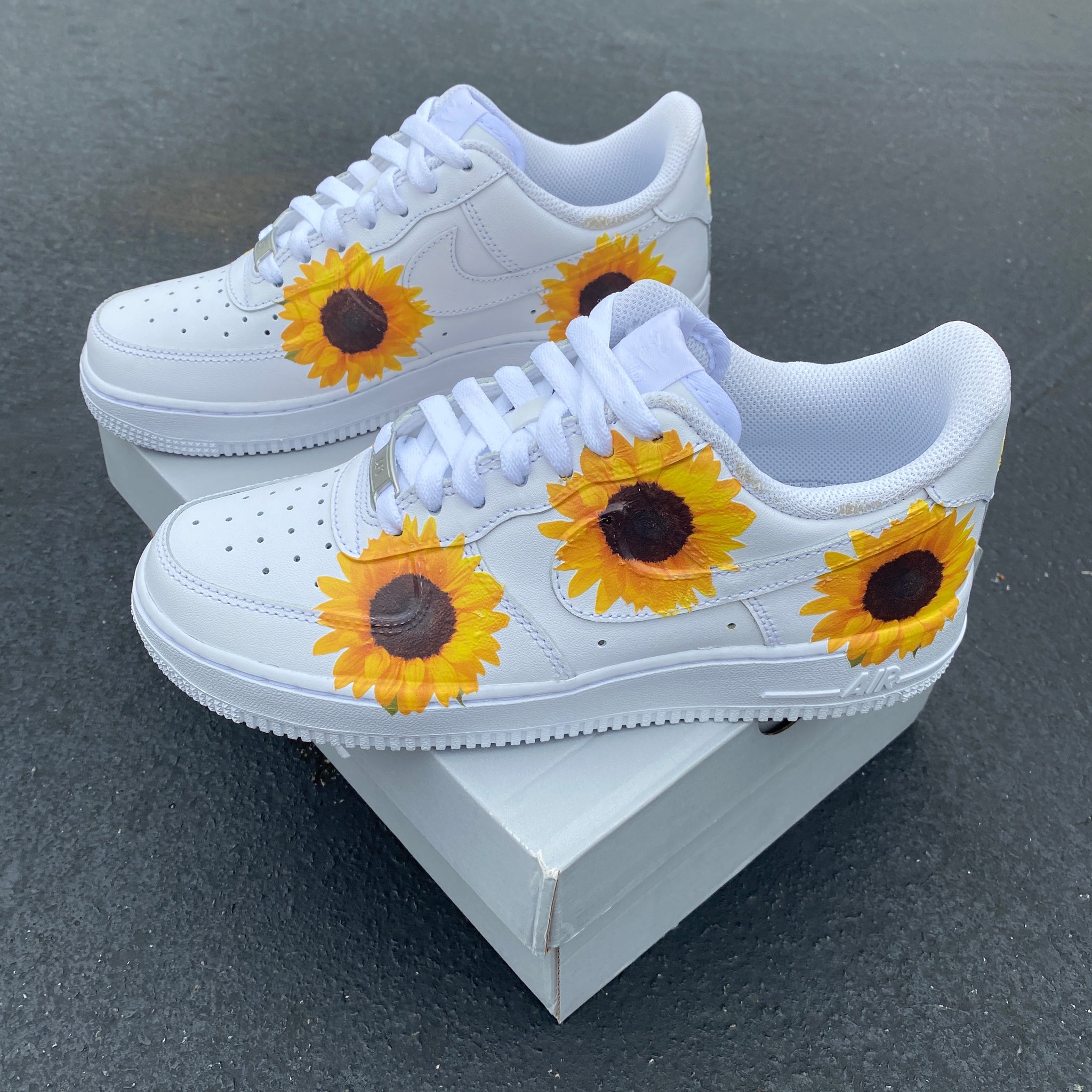 custom sunflower nikes