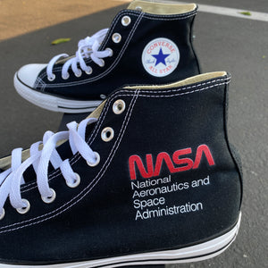 NASA Chucks Custom Black High Top Converse – BlvdCustom