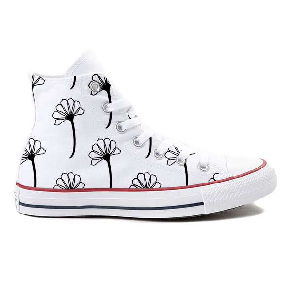 white flower converse