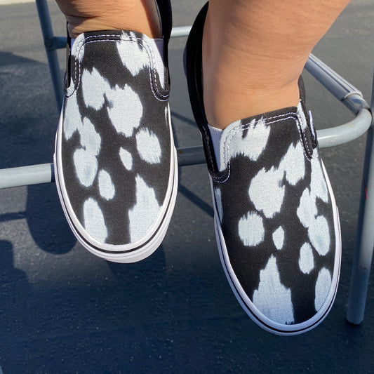 Tie Dye Checkerboard - Custom Slip Ons