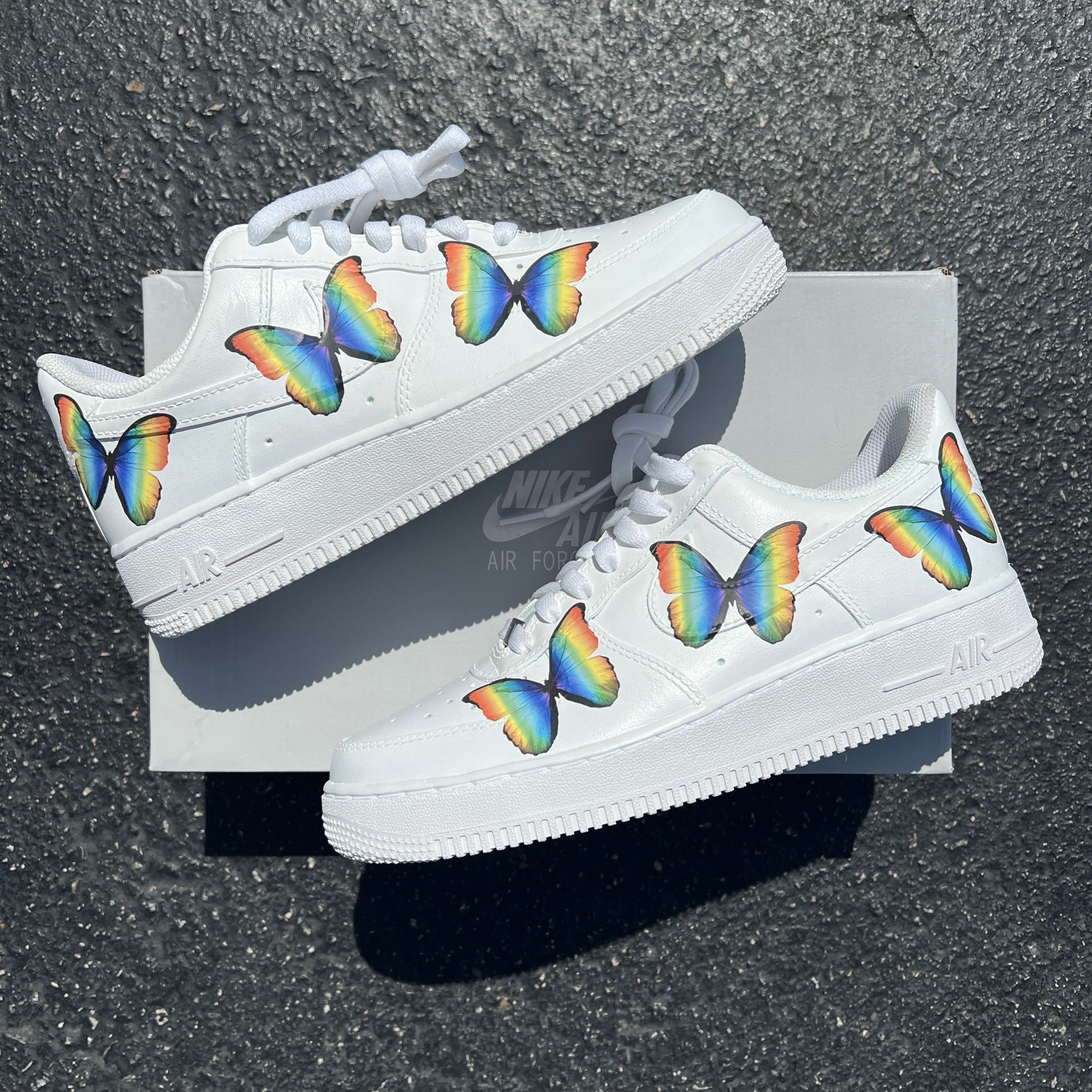 pastel rainbow air forces