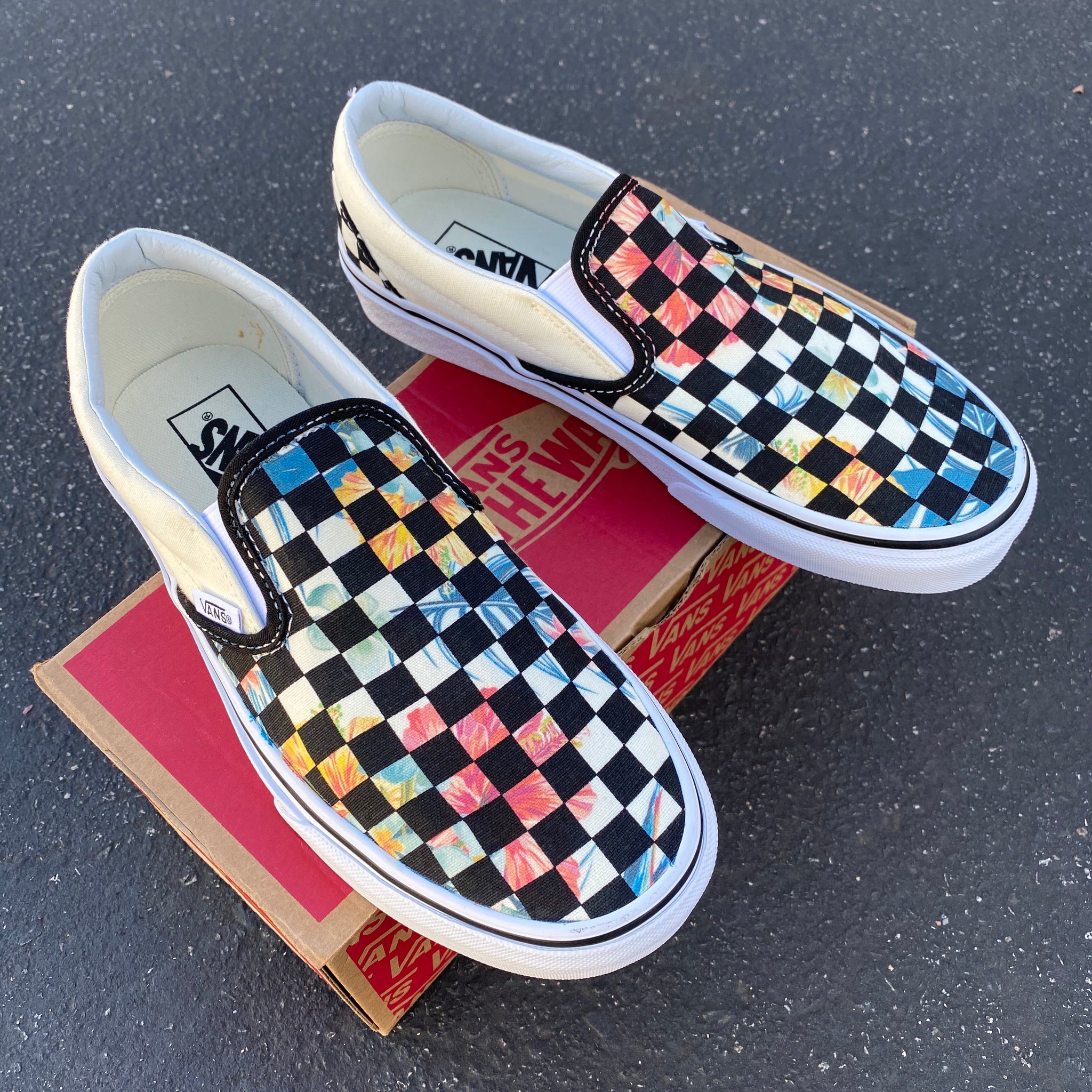 how to customize checkered vans