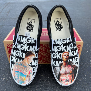 Machine Gun Kelly Custom Sneakers - MGK Slip On Vans – BlvdCustom