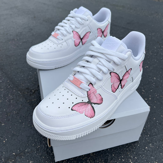 Custom Hand Painted Monarch Butterfly Nike Air Force 1 Low – B Street Shoes