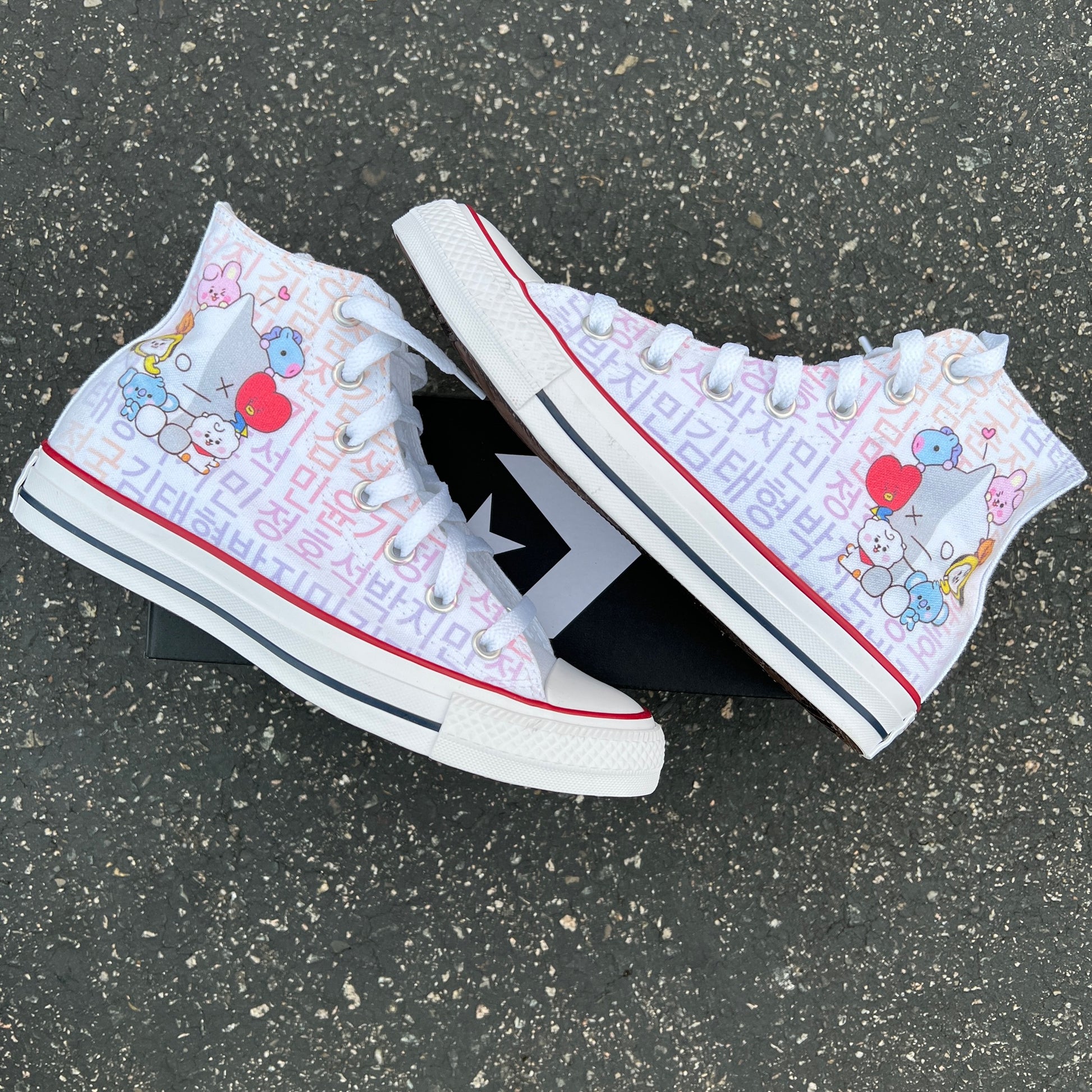 BT21 Custom White - Custom Converse Shoes – BlvdCustom