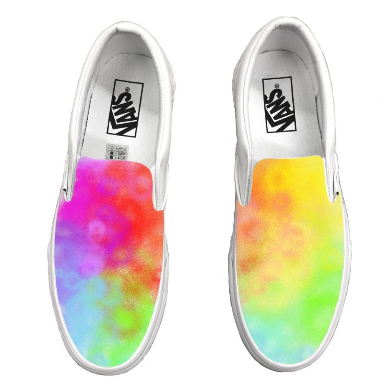 rainbow slip on shoes