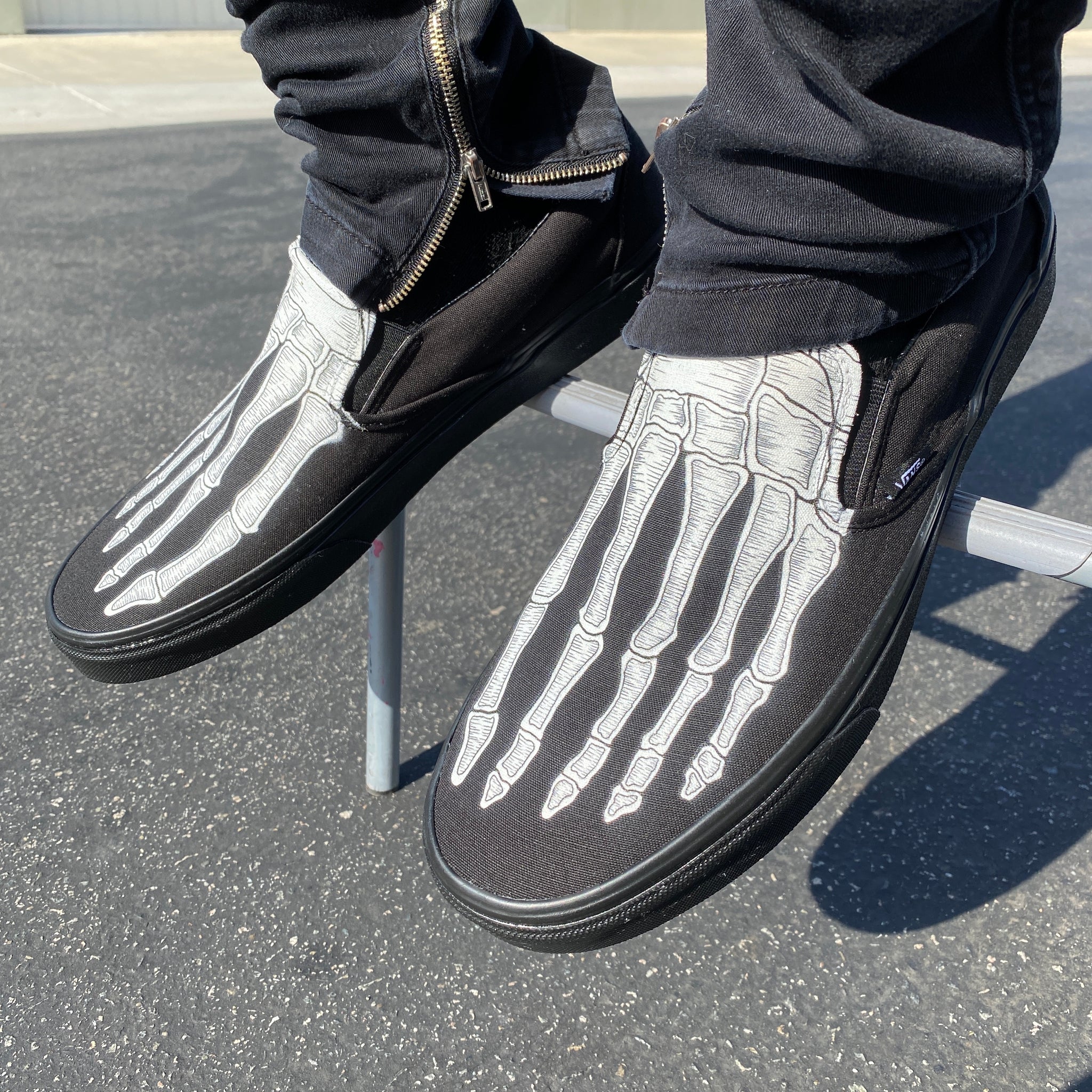 Custom Skeleton Feet X-Ray Vans ALL 