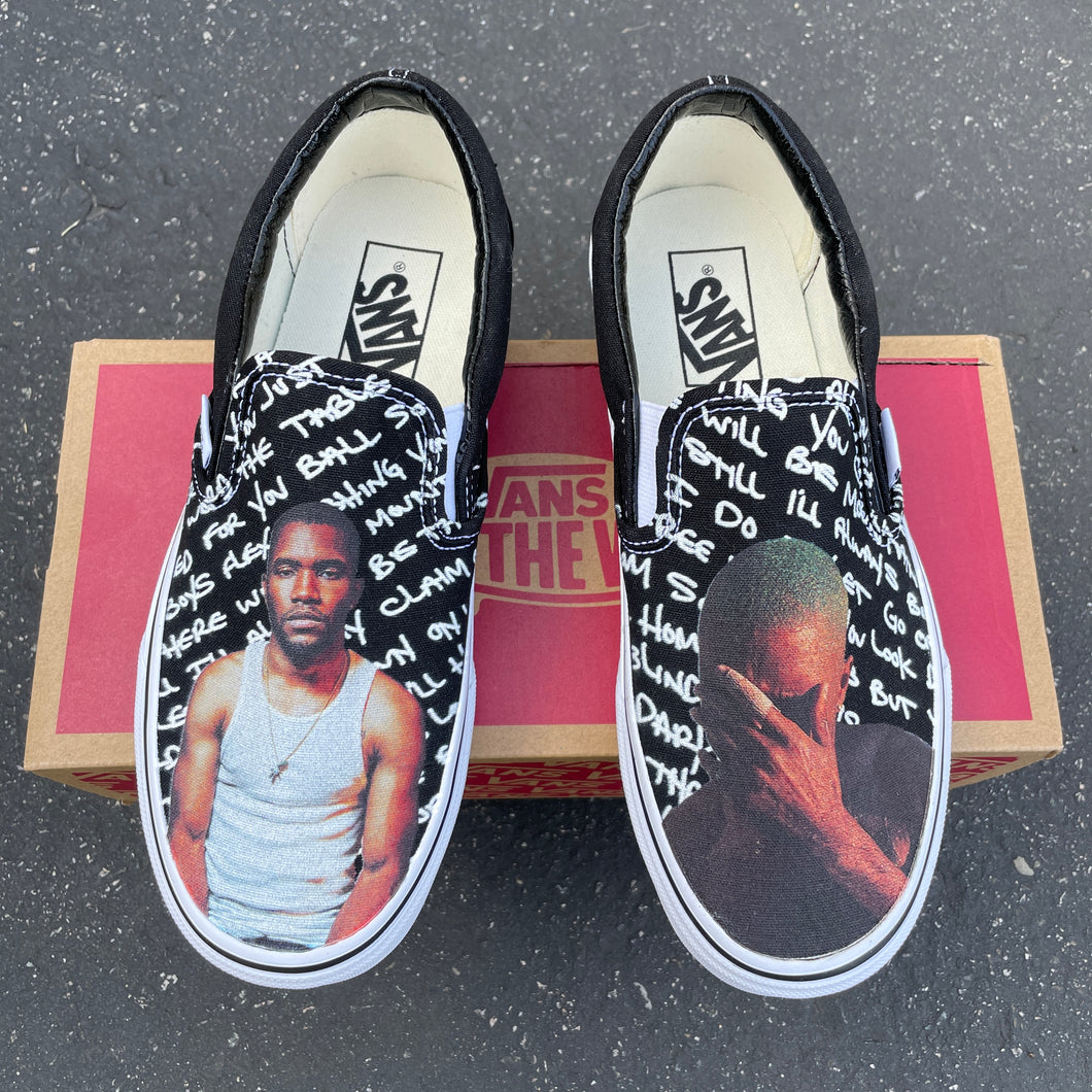 Frank Ocean Sneakers Custom Slip On Vans Blvdcustom 