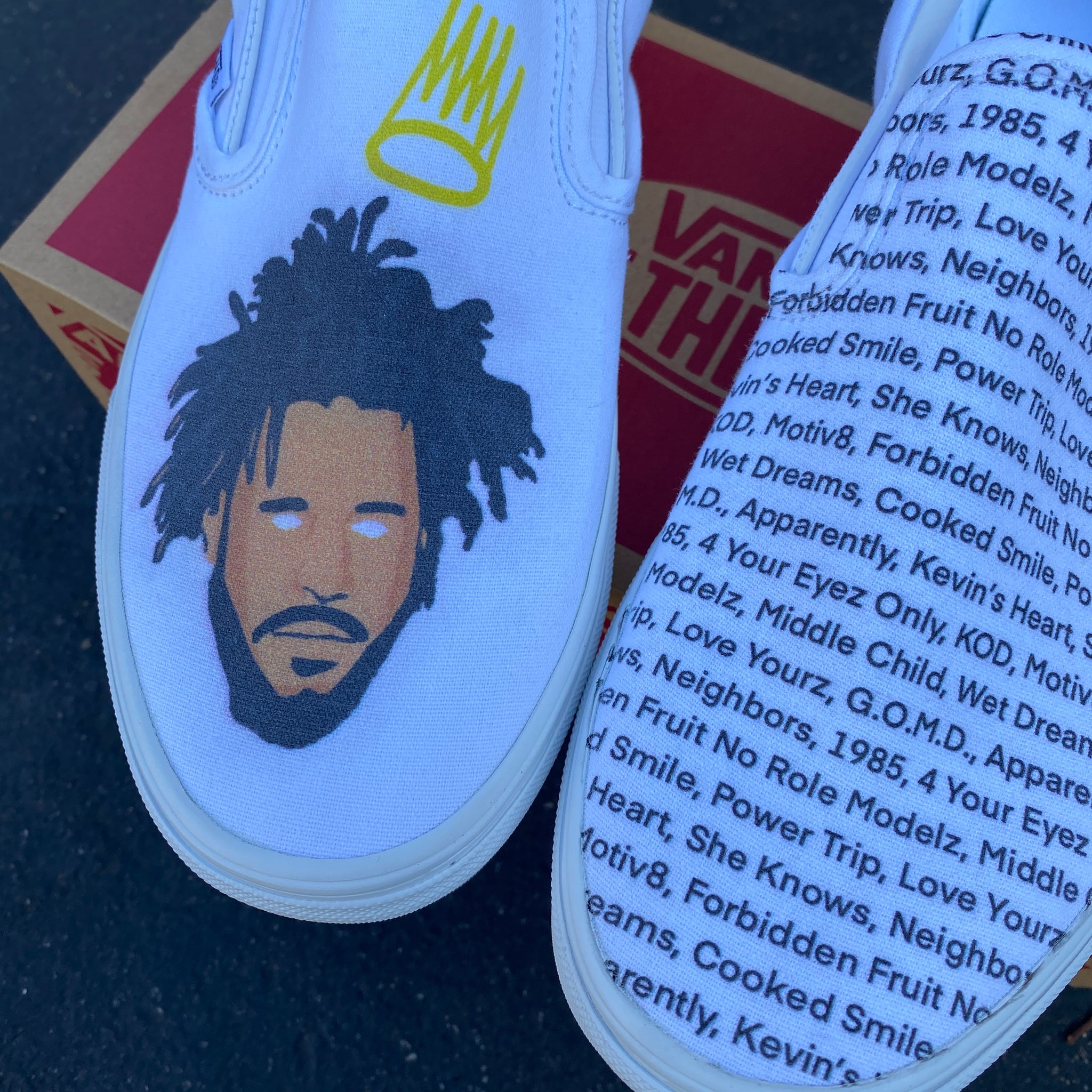 j cole custom shoes