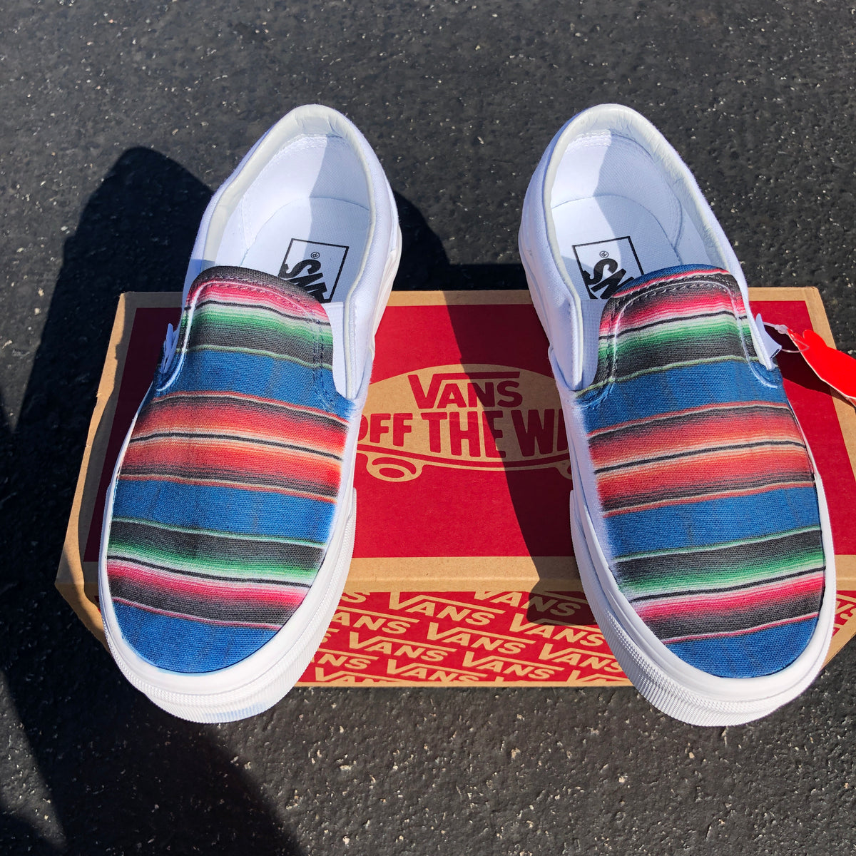 Mexican Blanket Pattern - Custom Slip Ons – BlvdCustom