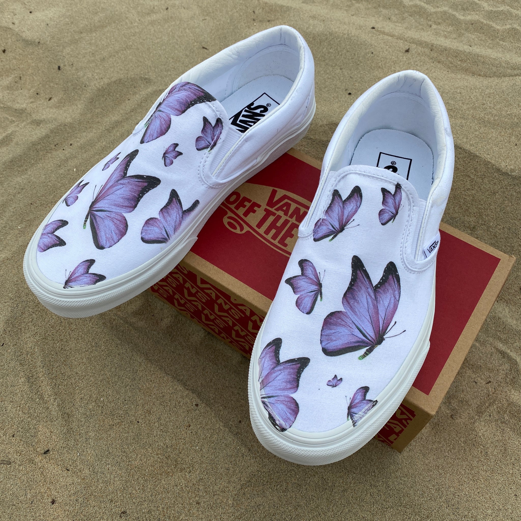 vans shoes butterflies