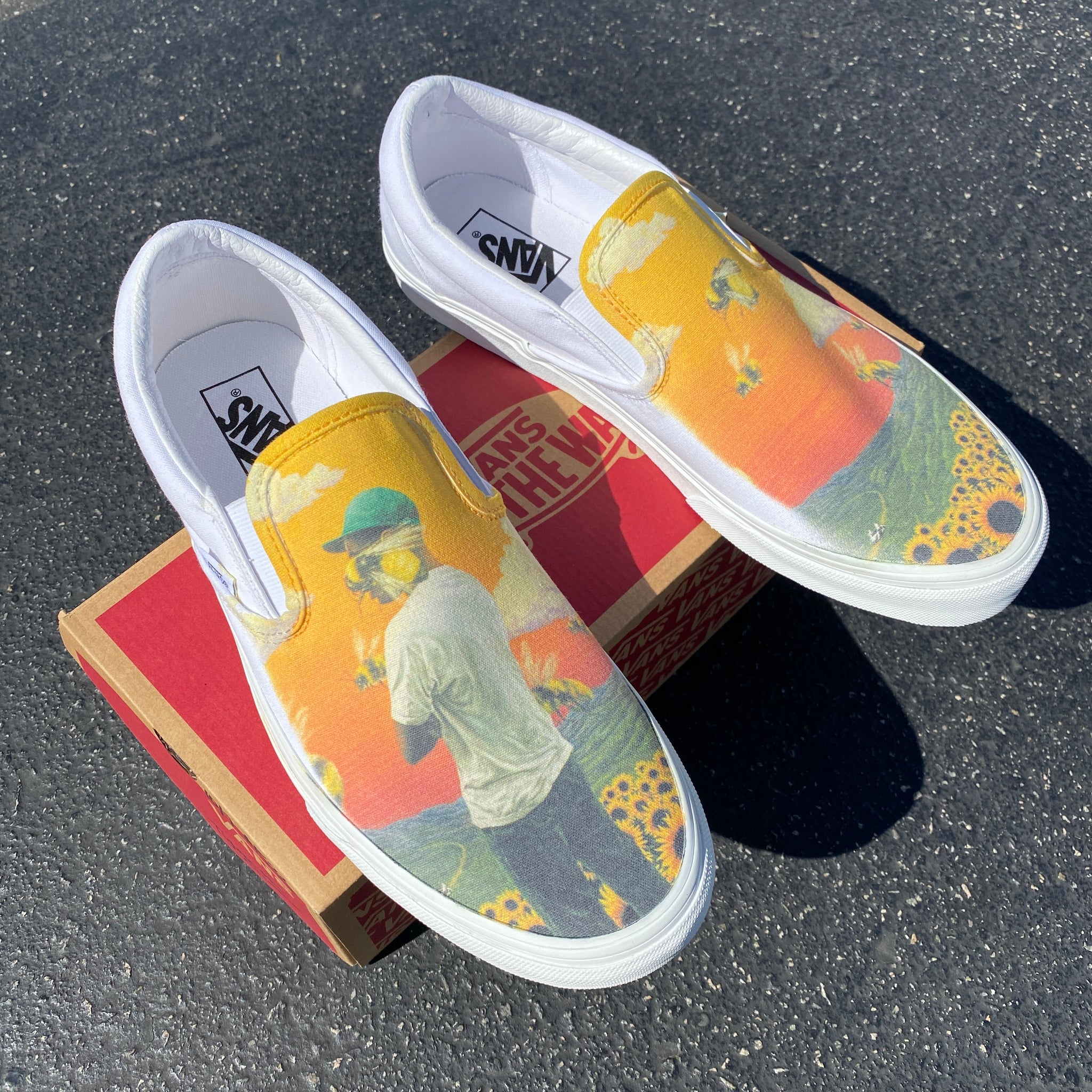 Tyler, the Creator Flower Boy Album - Custom Slip On Vans – BlvdCustom