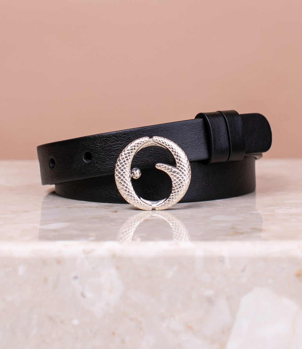 Mini Sterling Silver & Black Belt – Clinch Belts