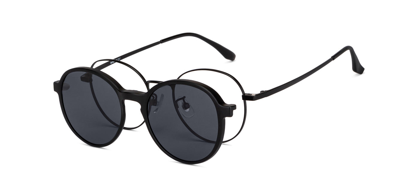 Gunmetal Round Full Rim Unisex Sunglasses by Lenskart STUDIO-205464