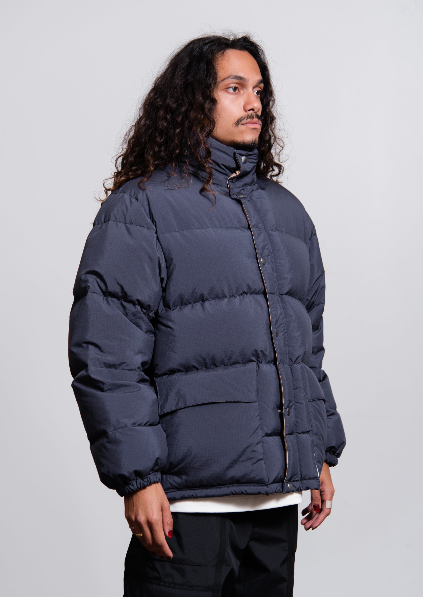 Water Repellent Ripstop Down Jacket Navy – NOMAD