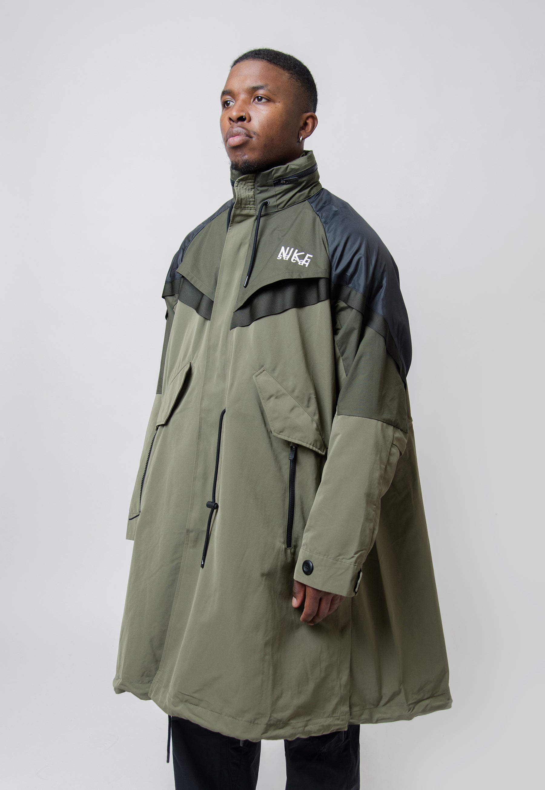 Lサイズ】Nike x sacai Trench Jacket カーキ-