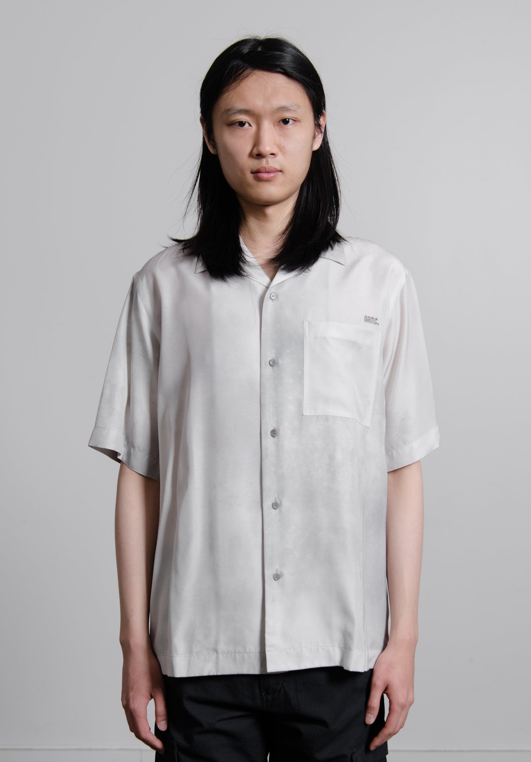 白木/黒塗り OAMC VACUUM S/S SHIRT black 半袖 シャツ sizeＳ